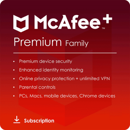McAfee+ Premium Family 1-Year / Unlimited Devices - USA