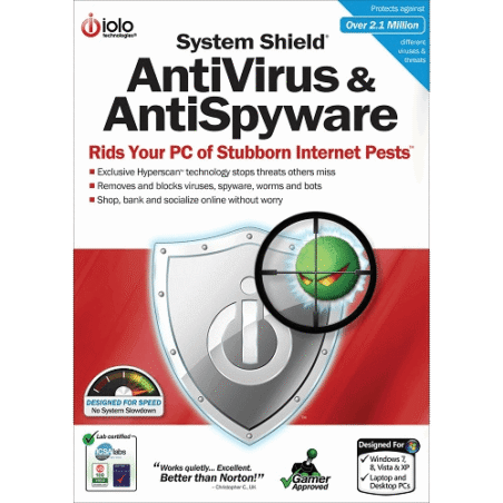 iolo System Shield AntiVirus & AntiSpyware - 1-Year / 10-PC iolo System Shield AntiVirus & AntiSpyware - 1-Year / 10-PC