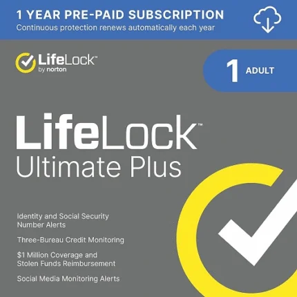 LifeLock Ultimate Plus by Norton 1-Year / 1-Adult - USA