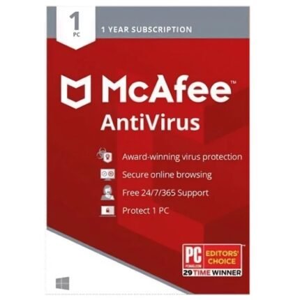 McAfee AntiVirus - 1-Year / 1-PC