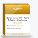 Norton Secure VPN 1-Year / 5-Device - USA/Canada (Digital License)