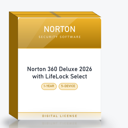 Norton 360 Deluxe 2026 with LifeLock Select 1-Year / 5-Device